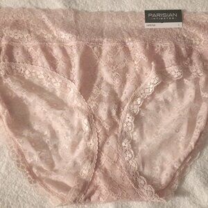 Parisian Intimates Lace Hipster Panty/Peach Whip/Large/NEW WITH TAGS